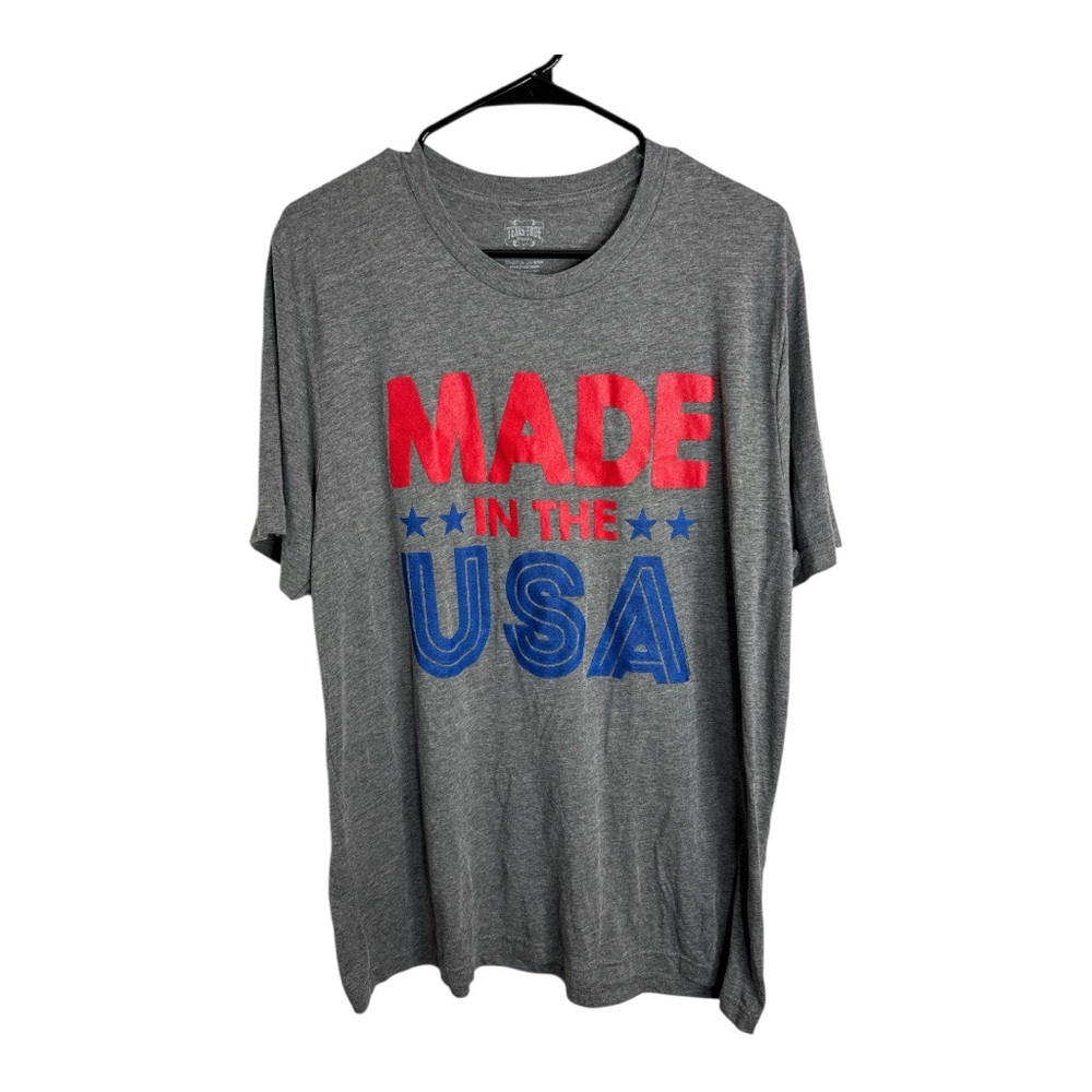Texas True Threads Men’s Gray 'Made in the USA' Graphic Tee Size XL Unisex